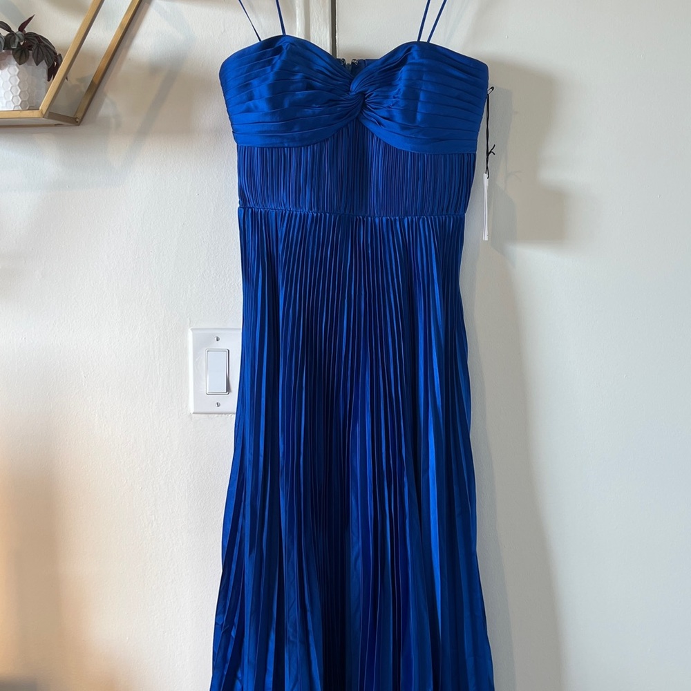 AMUR Pleated Strapless Belle Midi Dress - Picture 8 of 16
